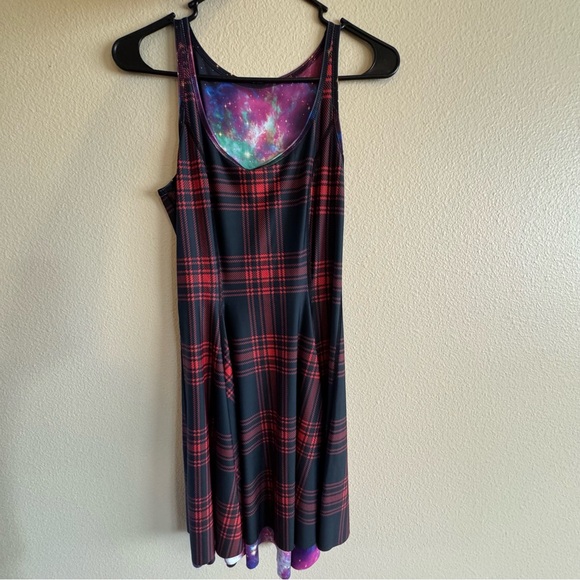 Black Milk GALAXY SUPERNOVA VS TARTAN PUNK INSIDE OUT DRESS - Picture 2 of 2
